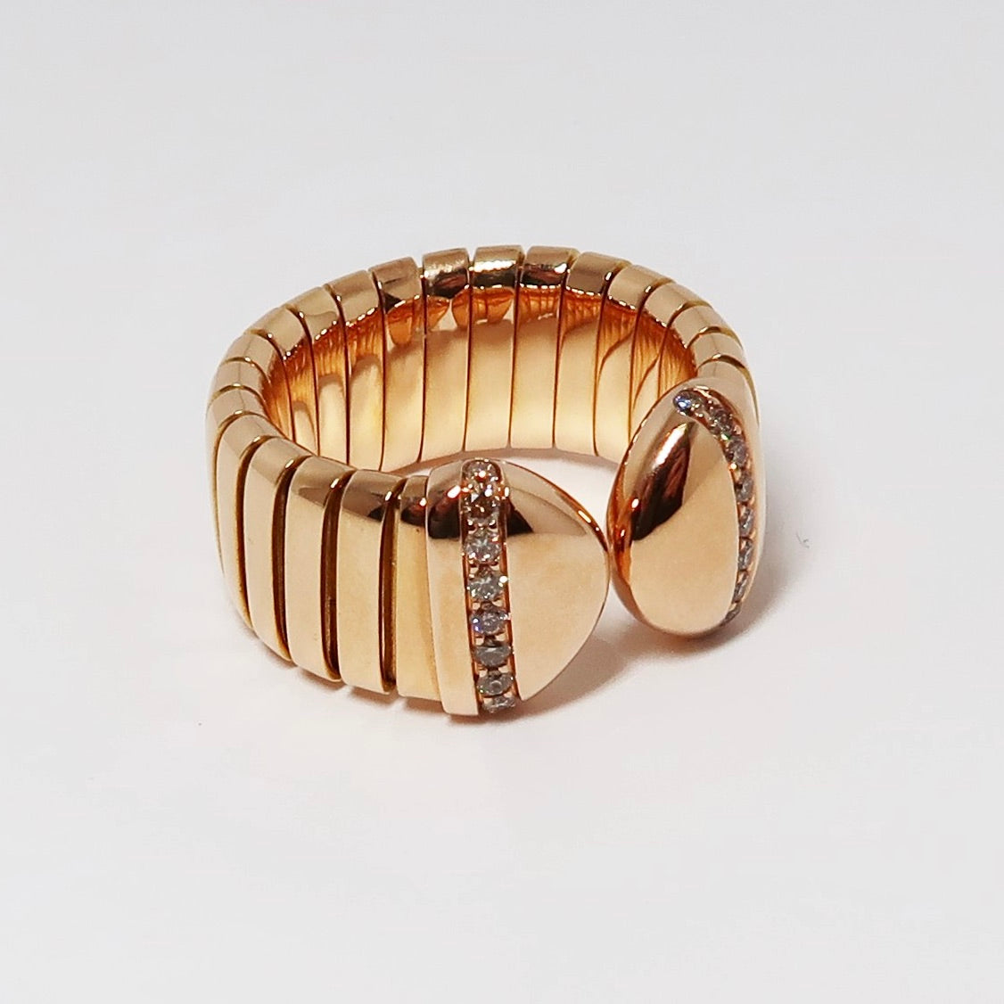 18k Rose Gold Segmented Ring