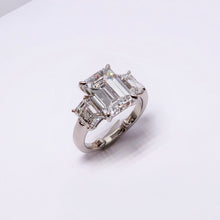 Load image into Gallery viewer, 3-Stone Diamond Emerald Cut Ring
