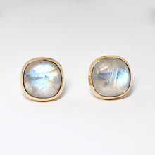 Load image into Gallery viewer, Rainbow Moonstone Stud Earrings
