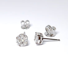 Load image into Gallery viewer, Round Shape Marquise Diamond Studs
