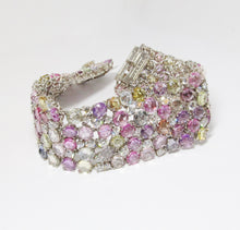 Load image into Gallery viewer, Multi-Color Sapphire &amp; Diamond Bracelet

