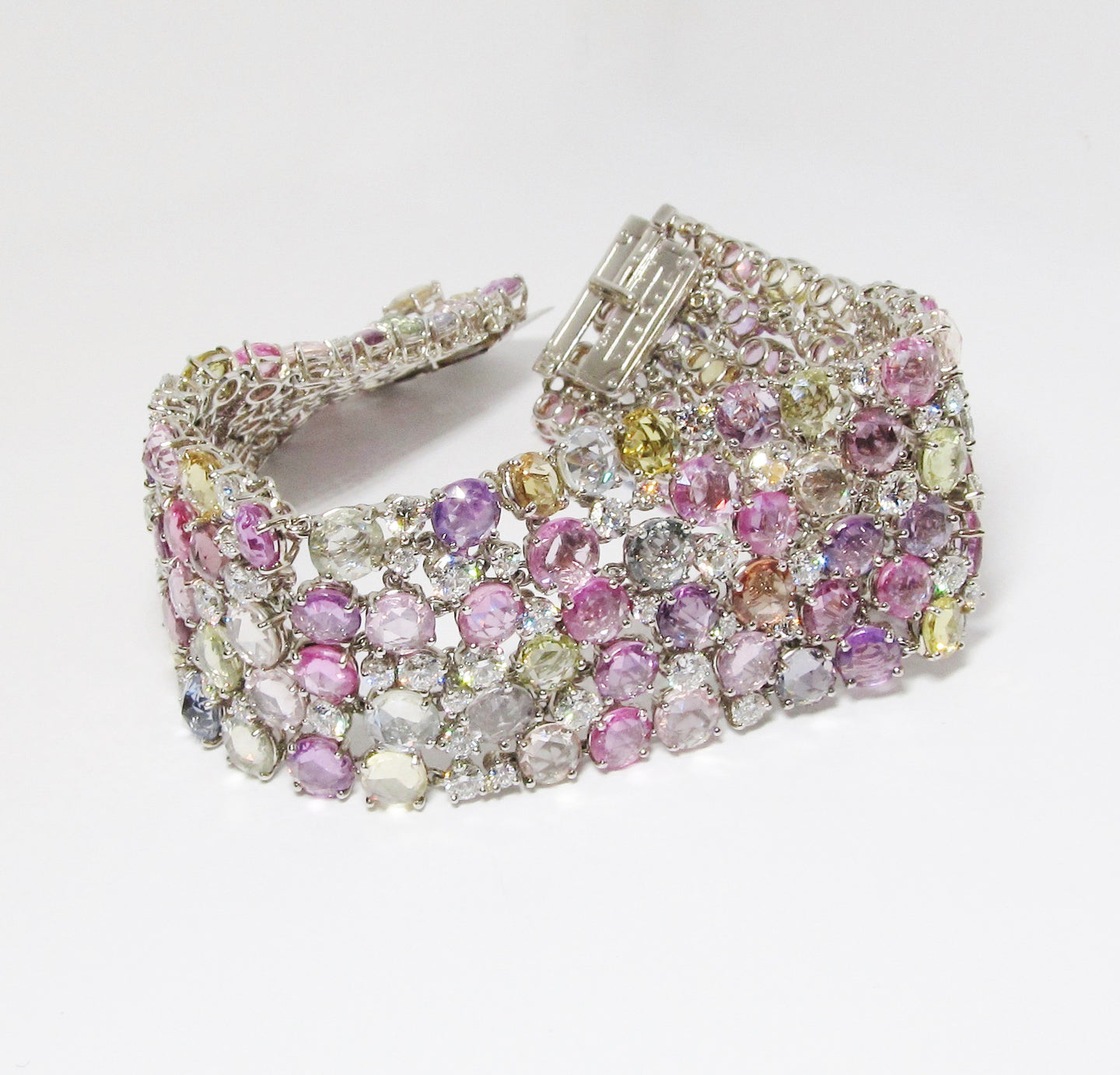 Multi-Color Sapphire & Diamond Bracelet