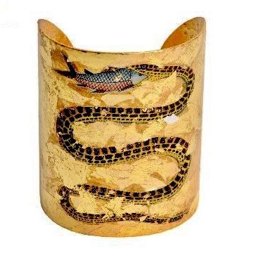 Snake Cuff with Fish