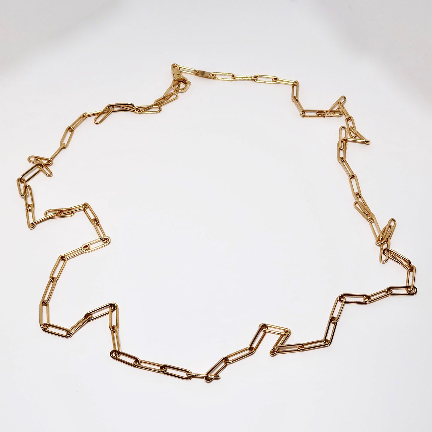 18k Yellow Gold Small Paperclip Link Bracelet