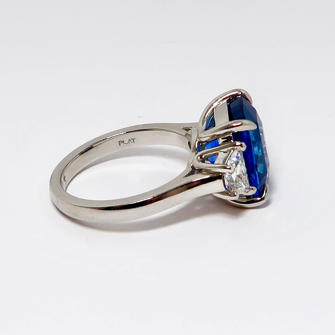 3 Stone Sapphire & Diamond Ring