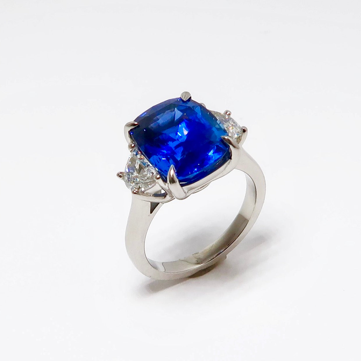 3 Stone Sapphire & Diamond Ring