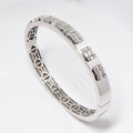 18k White Gold Narrow Bangle with Diamonds