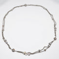 18k White Gold, Double-Strand Diamond Necklace