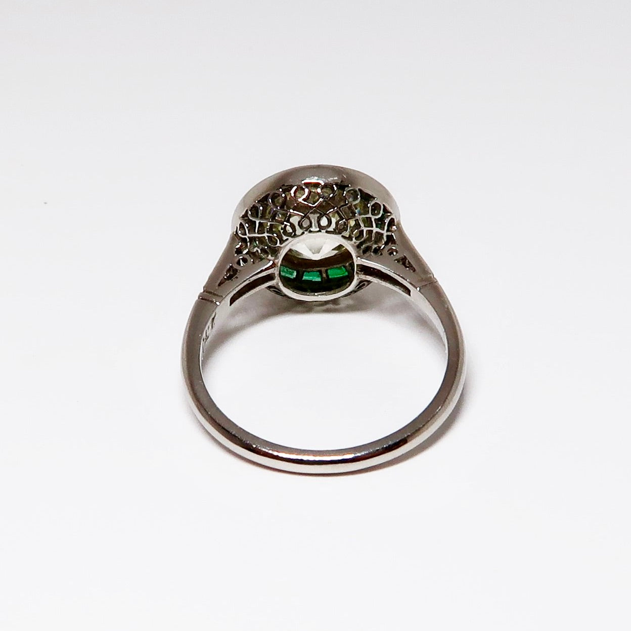 Round Diamond & Emerald Ring