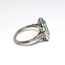 Load image into Gallery viewer, Aquamarine, Emerald &amp; Diamond Ring
