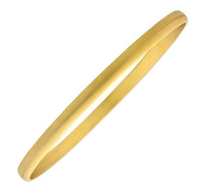 14k Yellow Gold, Satin Brushed, 4.3mm Bangle