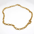 18k Yellow Gold Solid, Oval Link Necklace