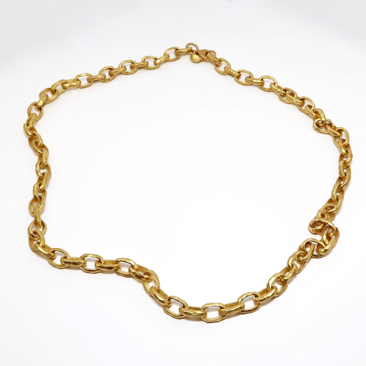 18k Yellow Gold Solid, Oval Link Necklace