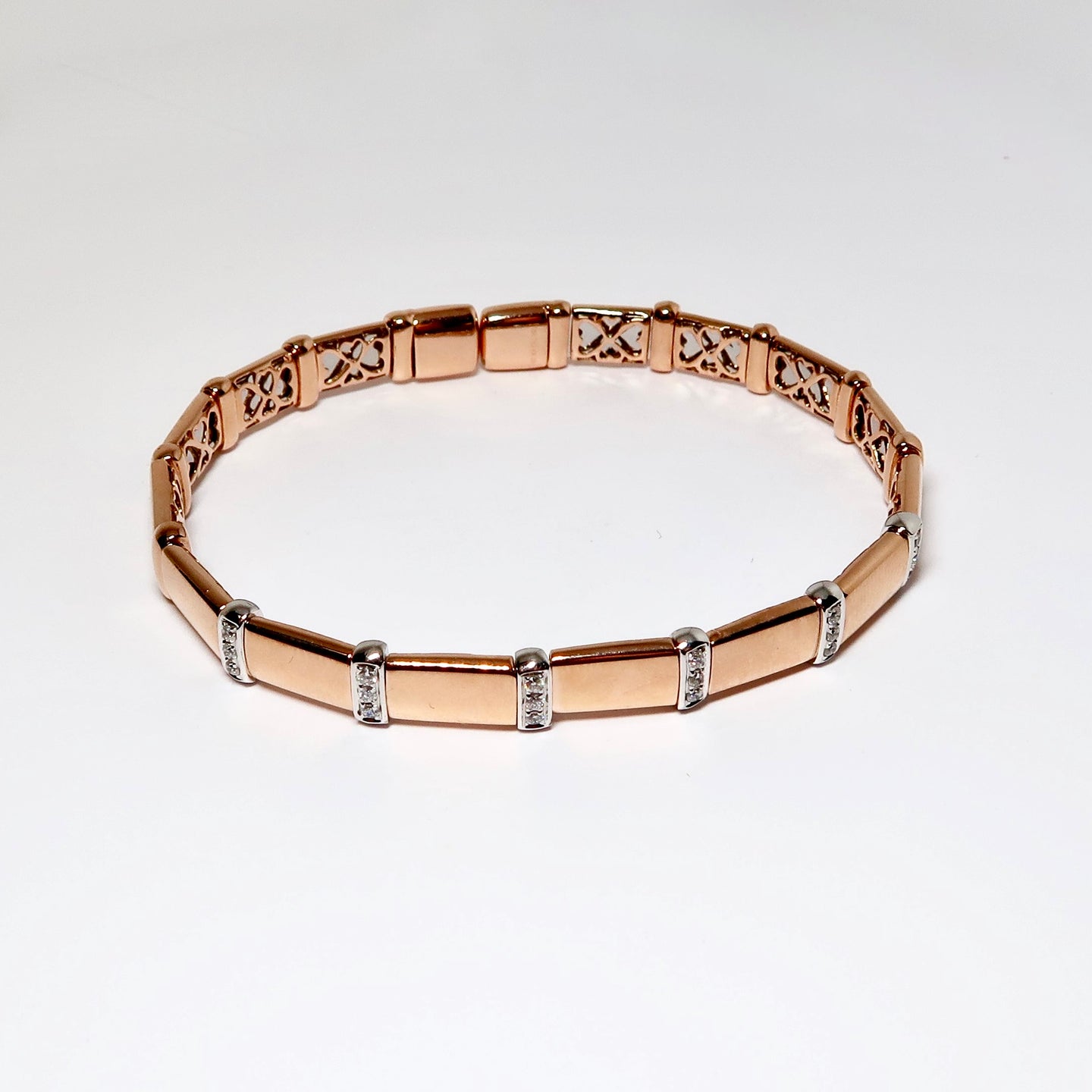 18k Rose Gold Flexible Diamond Bangle