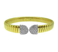 18k Two-Tone Diamond Bangle