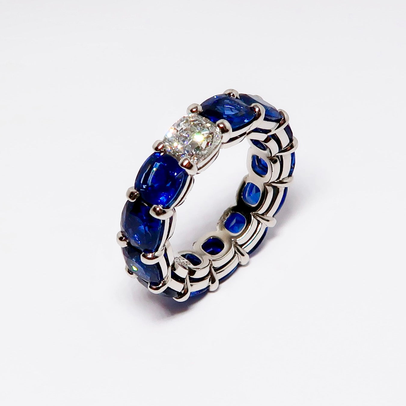 Blue Sapphire Eternity Band Ring
