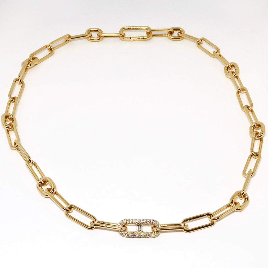 18k Yellow Gold Heavy Link Necklace