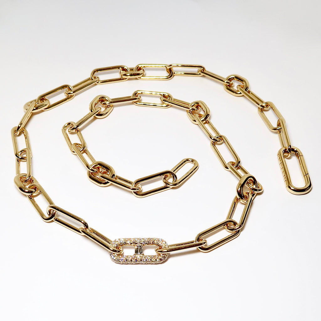 18k Yellow Gold Heavy Link Necklace