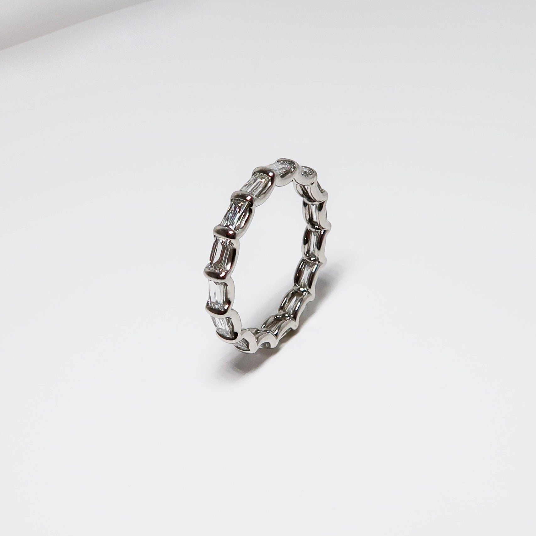Princess Cut Baguette Diamond Eternity Band