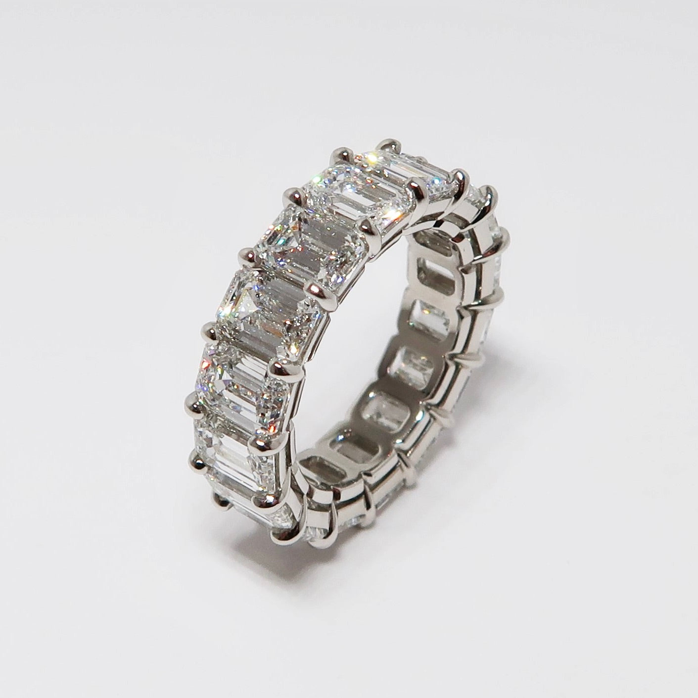 Emerald Cut Diamond Eternity Band