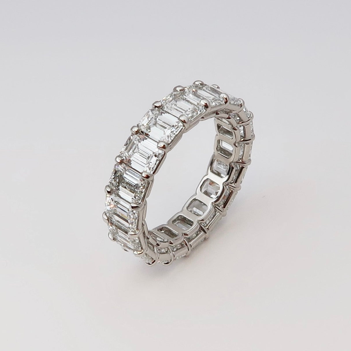 Emerald Cut Diamond Eternity Band