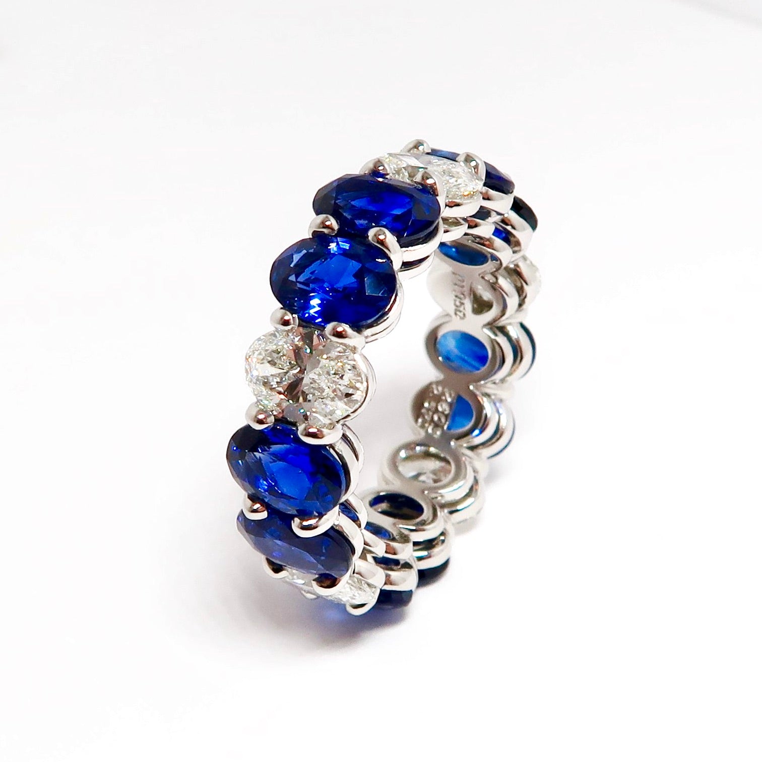 Sapphire & Diamond Eternity Band Ring