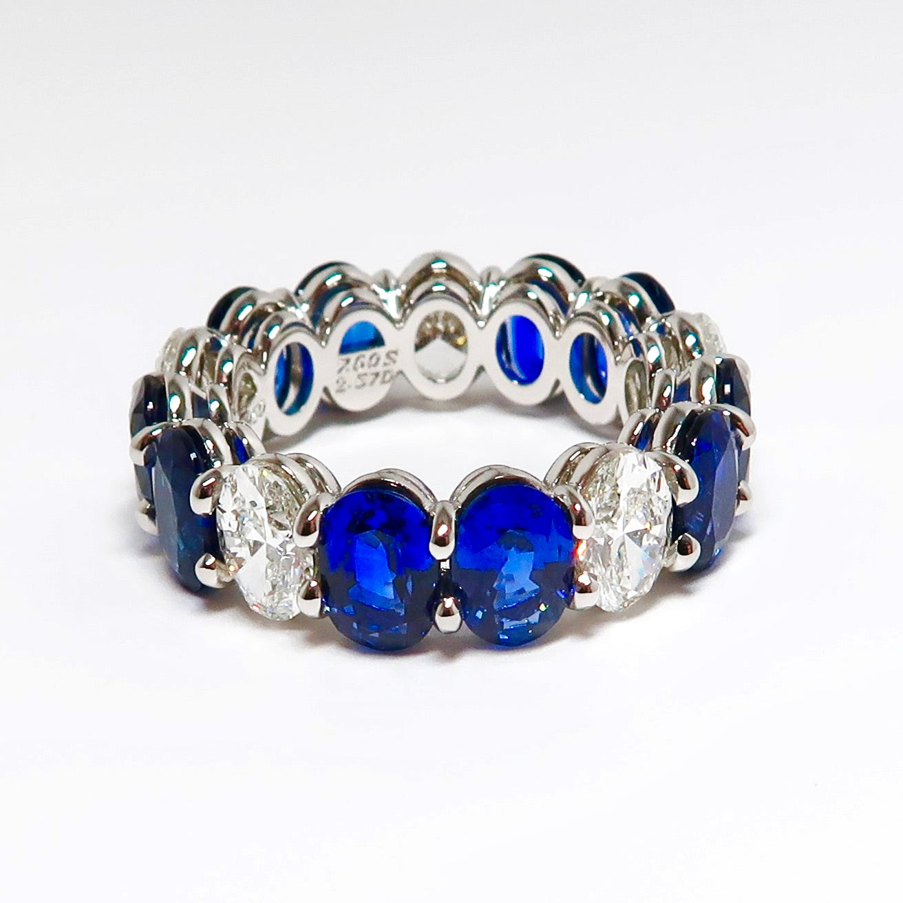 Sapphire & Diamond Eternity Band Ring