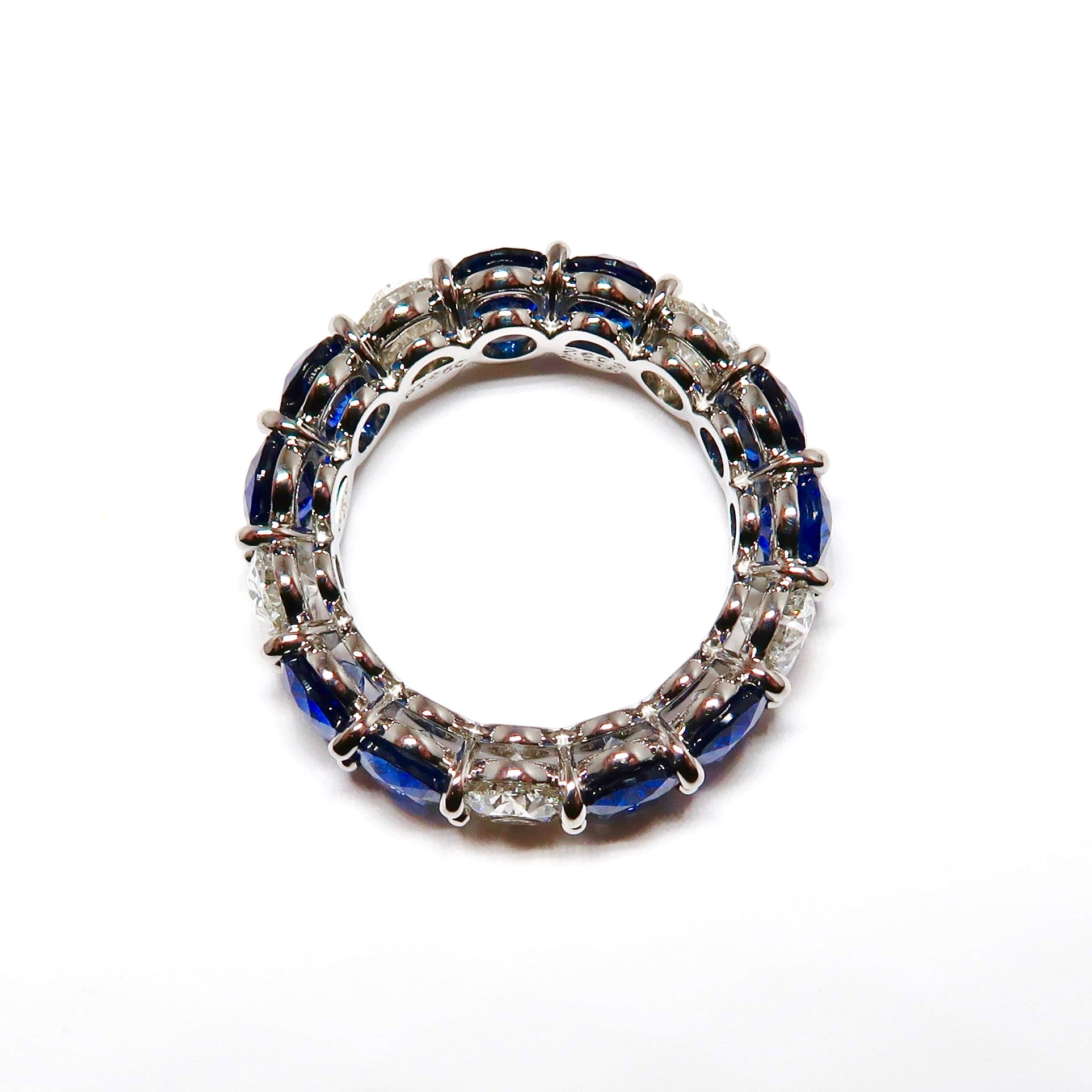 Sapphire & Diamond Eternity Band Ring