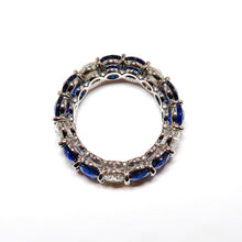 Load image into Gallery viewer, Sapphire &amp; Diamond Eternity Band Ring
