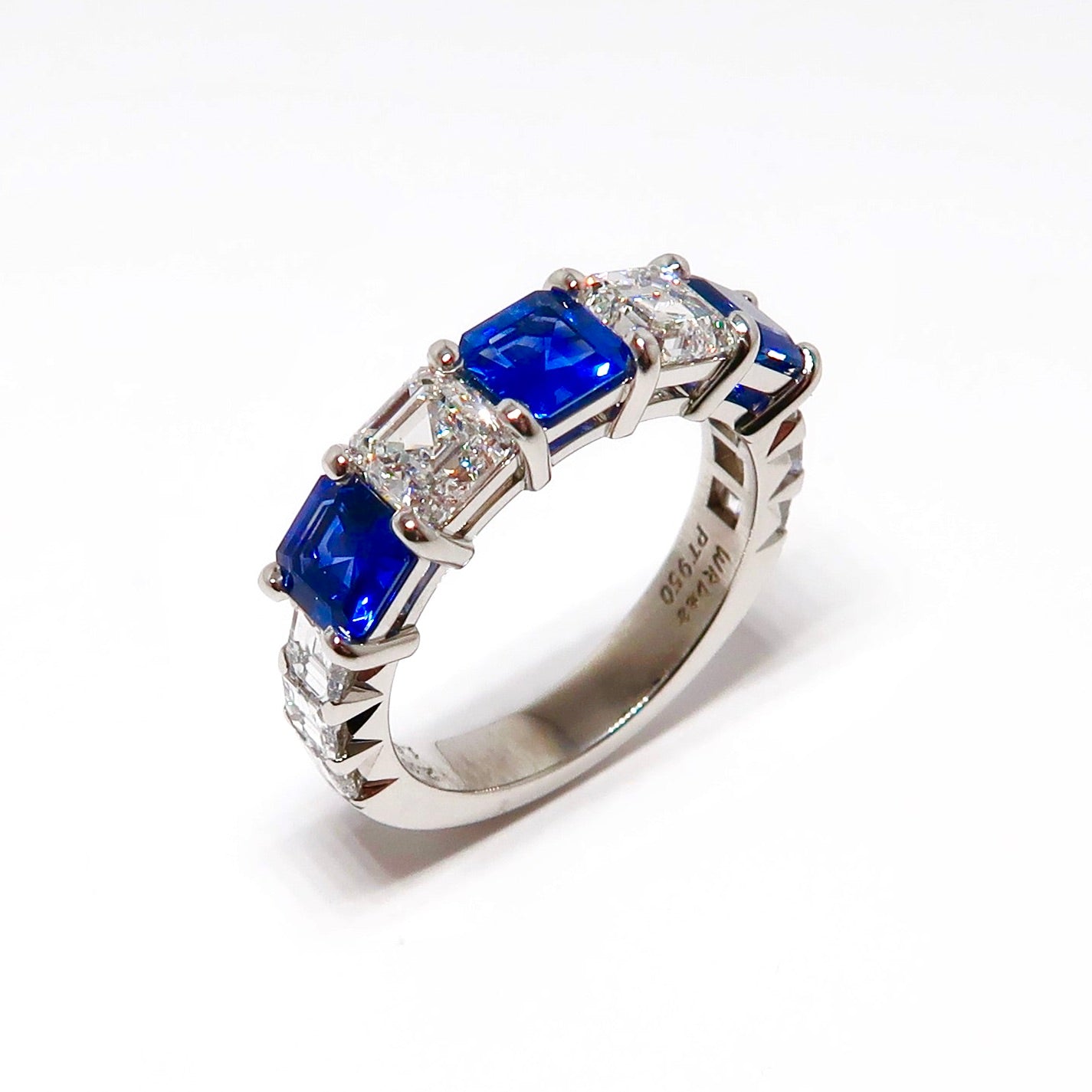 Sapphire & Diamond 5 Stone Ring