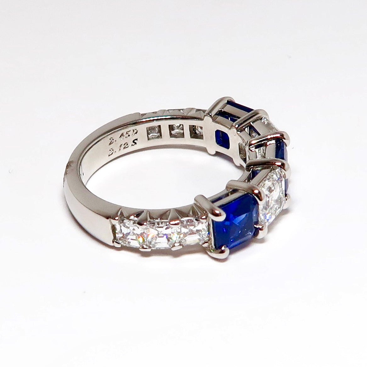 Sapphire & Diamond 5 Stone Ring