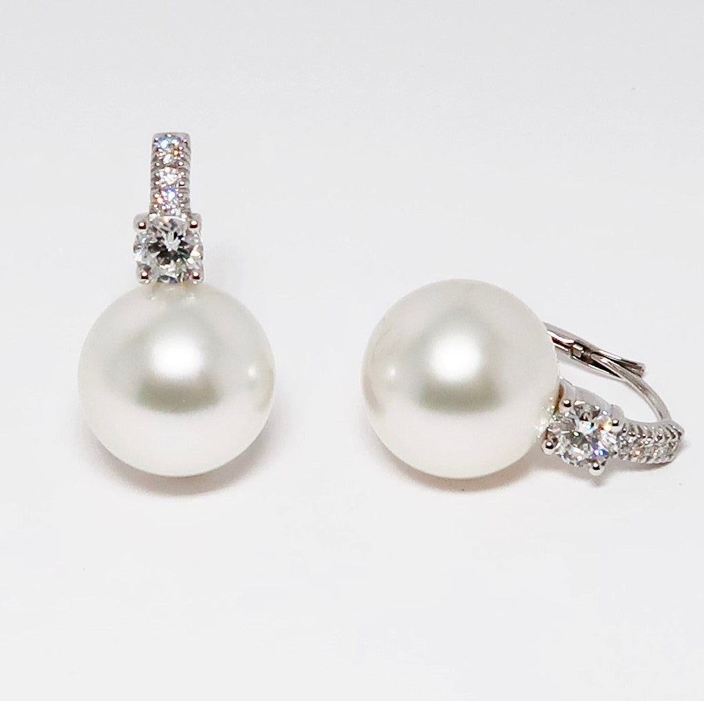 Pearl & Diamond Earrings