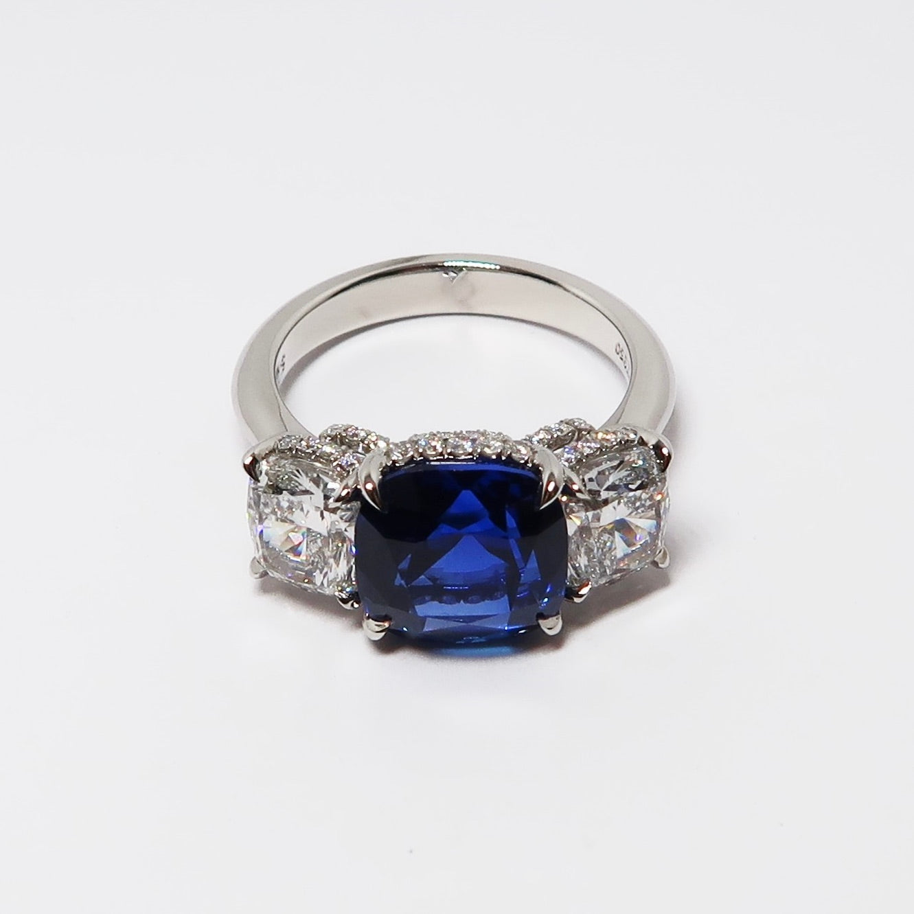 3 Stone Sapphire & Diamond Ring
