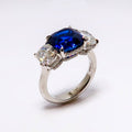 3 Stone Sapphire & Diamond Ring