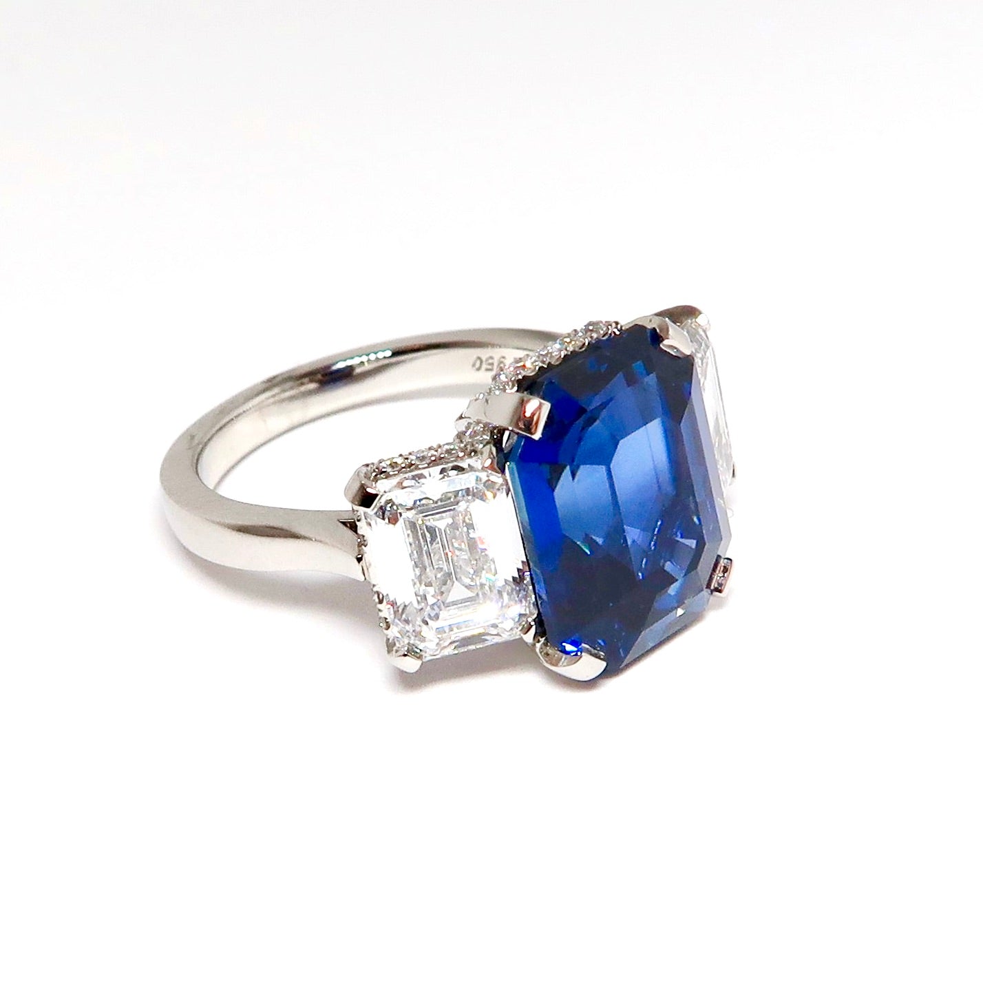 3 Stone Sapphire & Diamond Ring