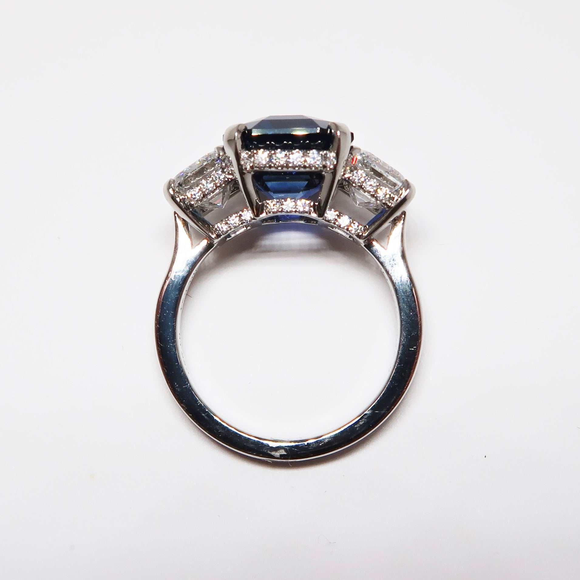 3 Stone Sapphire & Diamond Ring