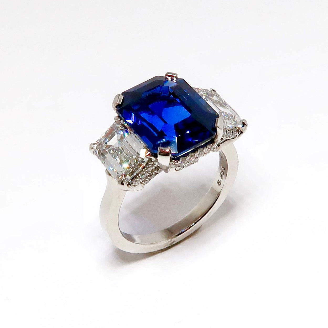 3 Stone Sapphire & Diamond Ring