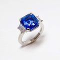 3 Stone Sapphire & Diamond Ring