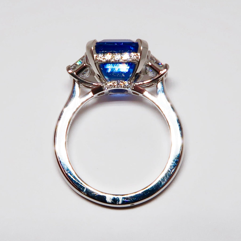 3 Stone Sapphire & Diamond Ring