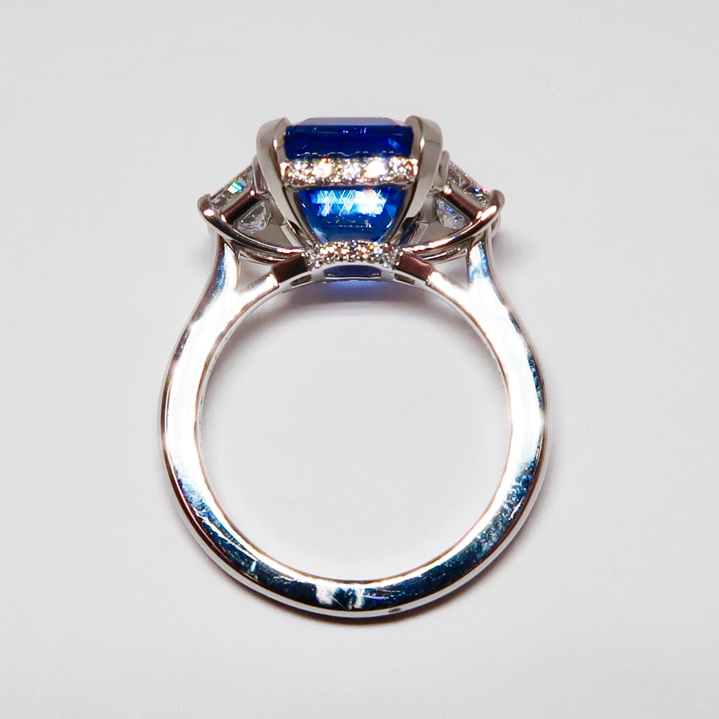 3 Stone Sapphire & Diamond Ring