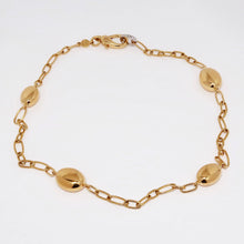 Load image into Gallery viewer, 18k Yellow Gold Necklace, Diamonds White Gold Clasp Link

