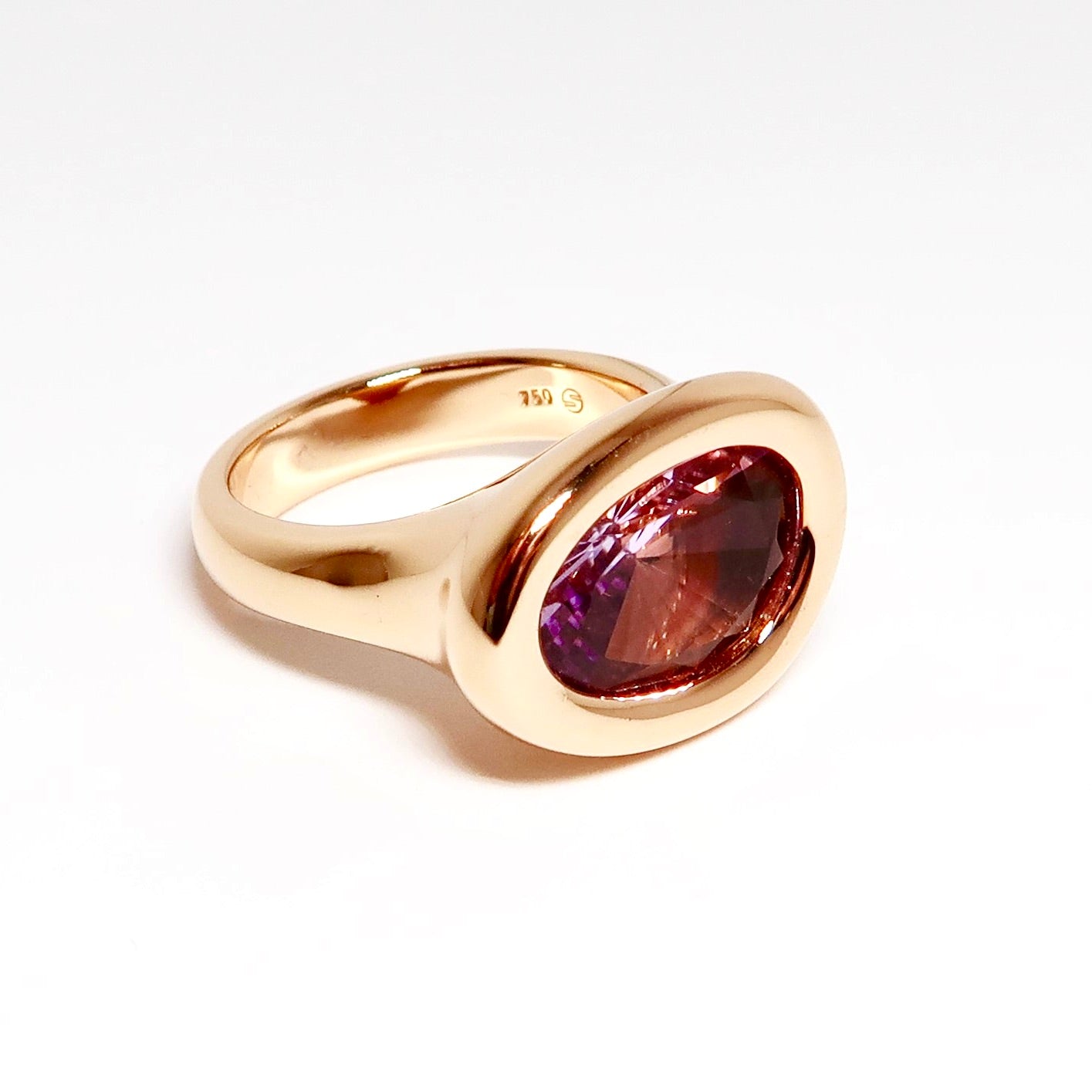 18k Rose Gold & Amethyst Ring