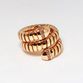 18k Rose Gold Bypass Ring with Diamonds