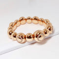 18k Rose Gold Stretch Bangle Bracelet w/ Diamonds