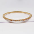 18k Yellow Gold Stretch Bangle Bracelet with Diamonds