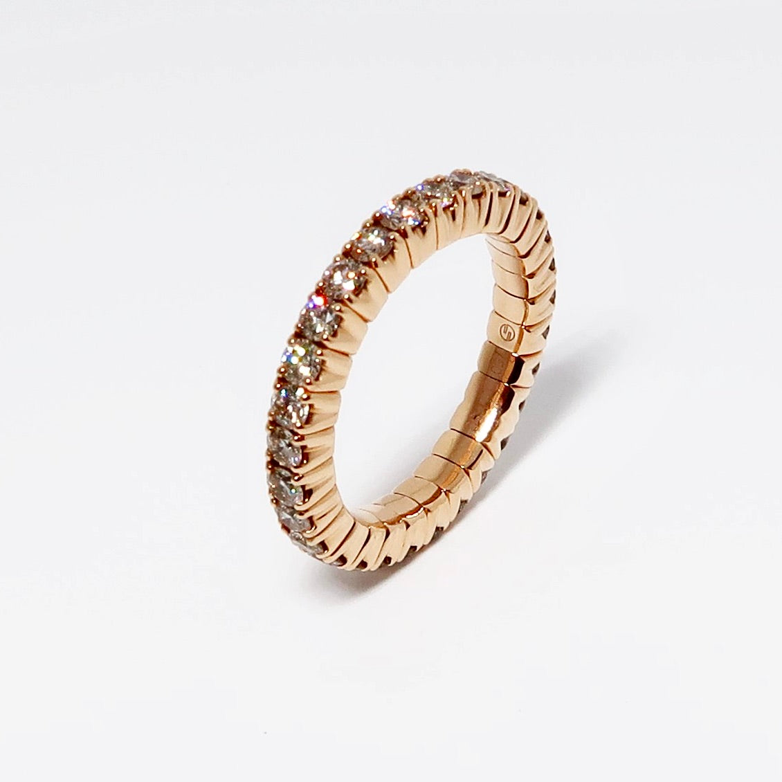 Rose Gold + Diamond Eternity Stretch Ring