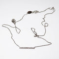 14k White Gold Diamond Bar Necklace