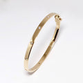 14k Yellow Gold Bangle with Diamonds