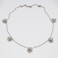 Platinum & Diamond Flower Necklace