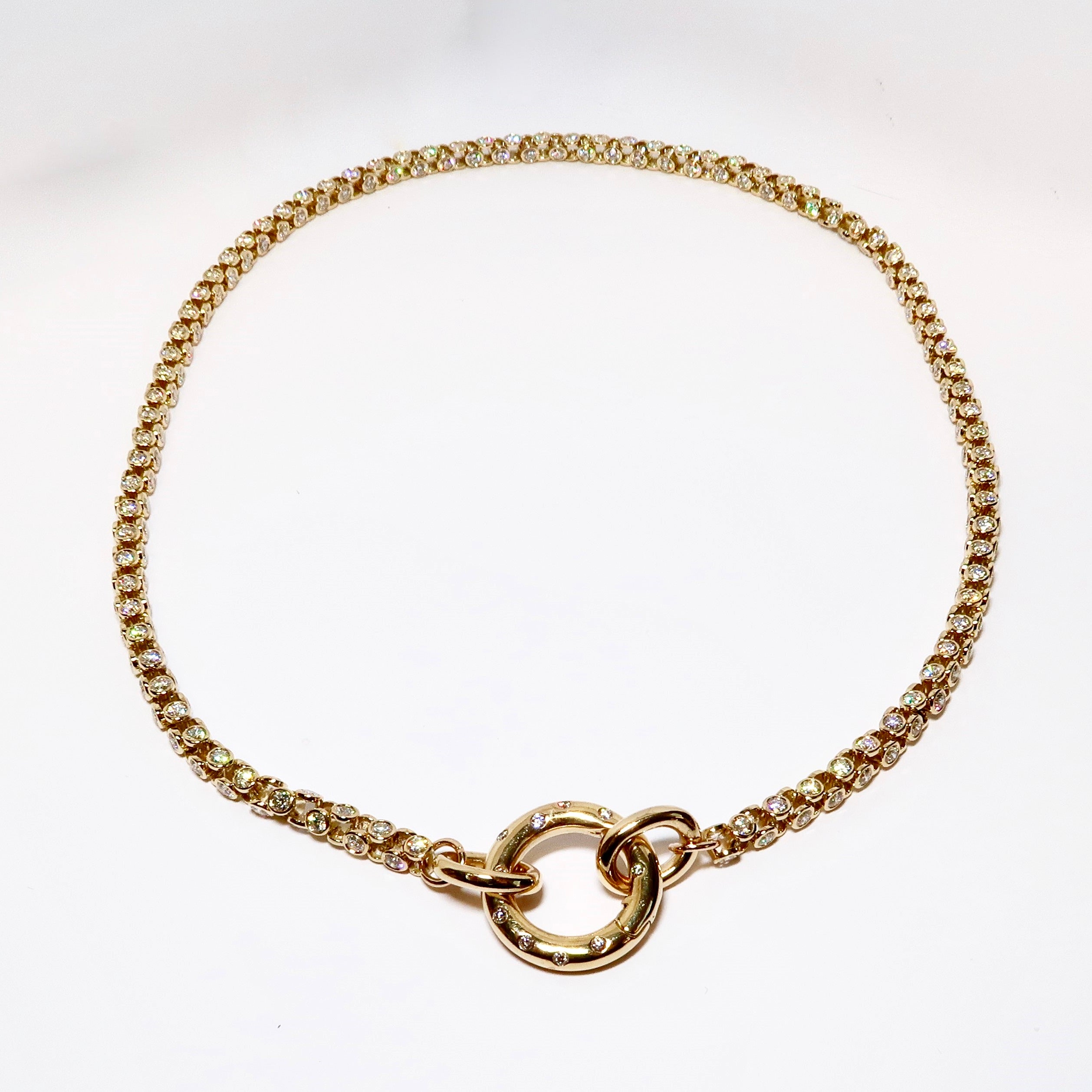 18k Yellow Gold Diamond Necklace